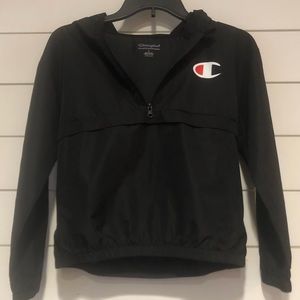 Youth Large black Champion windbreaker jacket